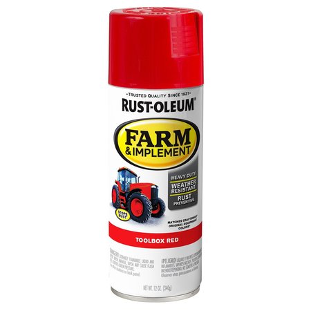 Rust-Oleum Farm & Implement Paint, Gloss, Oil Base, Toolbox Red, 1 gal 350444